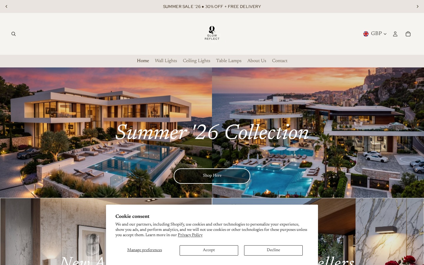 Glow Reflect homepage