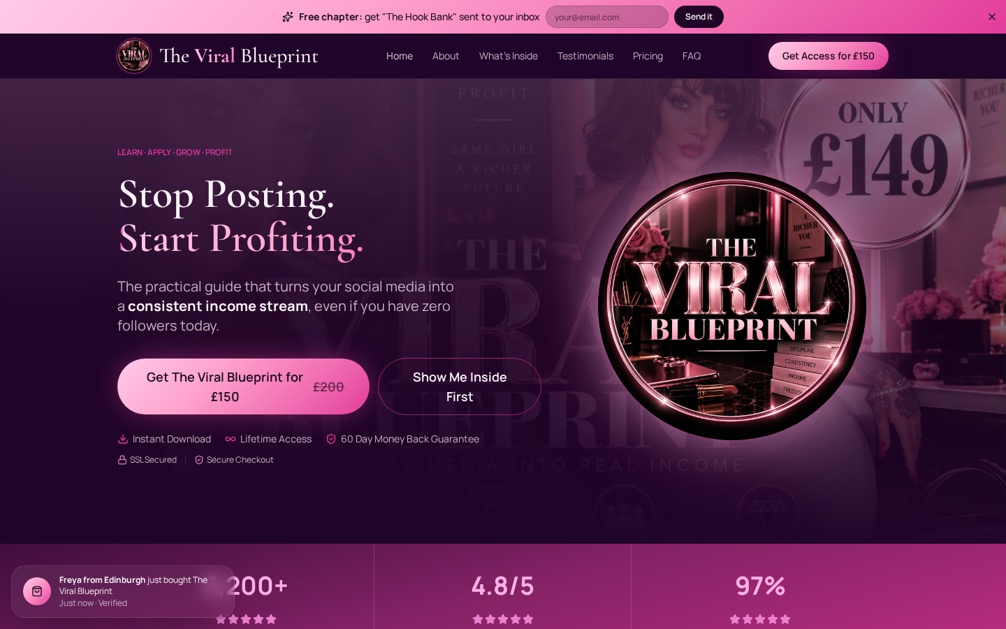 The Viral Blueprint homepage